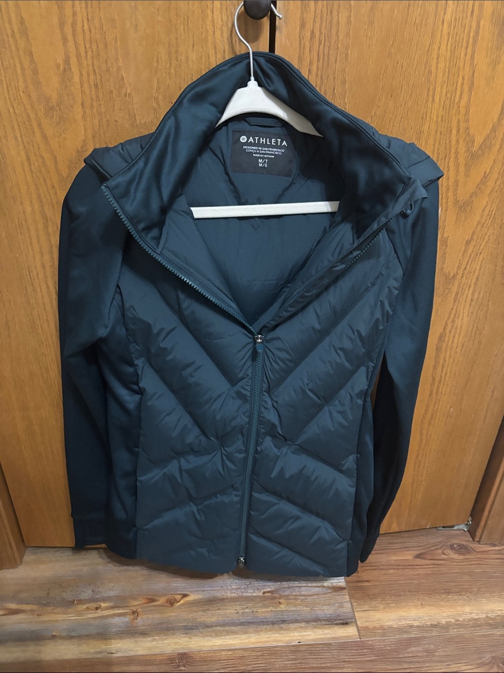 Athleta Inlet Jacket — Deep Green/Blue Medium Tall